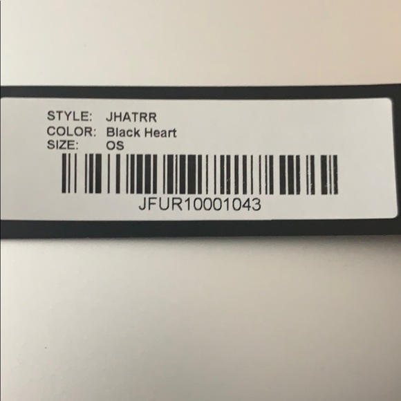 NEW Jocelyn Heart Black and Red Beanie Fur Hat - Picture 9 of 9